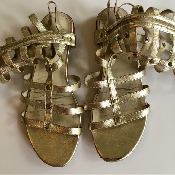 Stuart Weiztman Metallic gladiator sandals - Picture 5 of 8